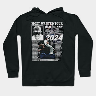 Bad Bunny Most Wanted Tour List Hoodie